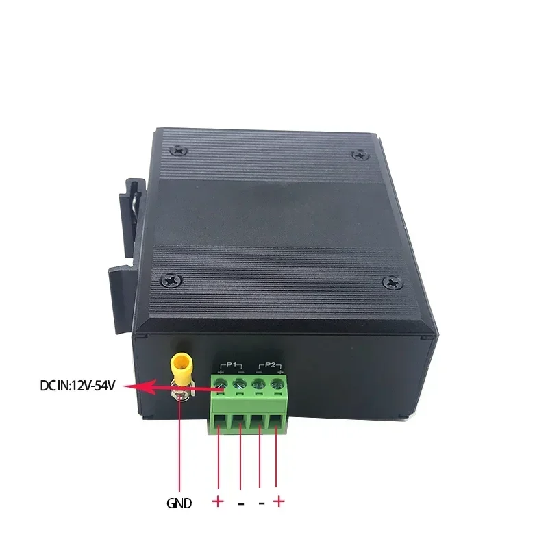 산업용 SFP 이더넷 포트 4 개, 10, 100, 1000M, 12V-54V, 10, 100, 1000M, 2 포트