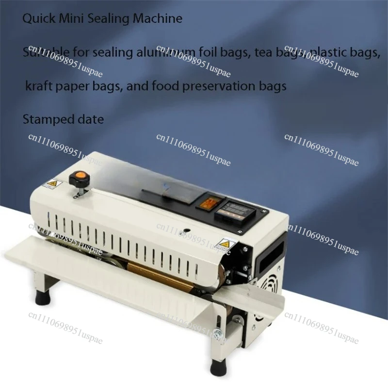 FR-400 Automatic Continuous Sealing Machine Commercial Small Household Aluminum Foil Plastic Bag Heat Sealing Machine
