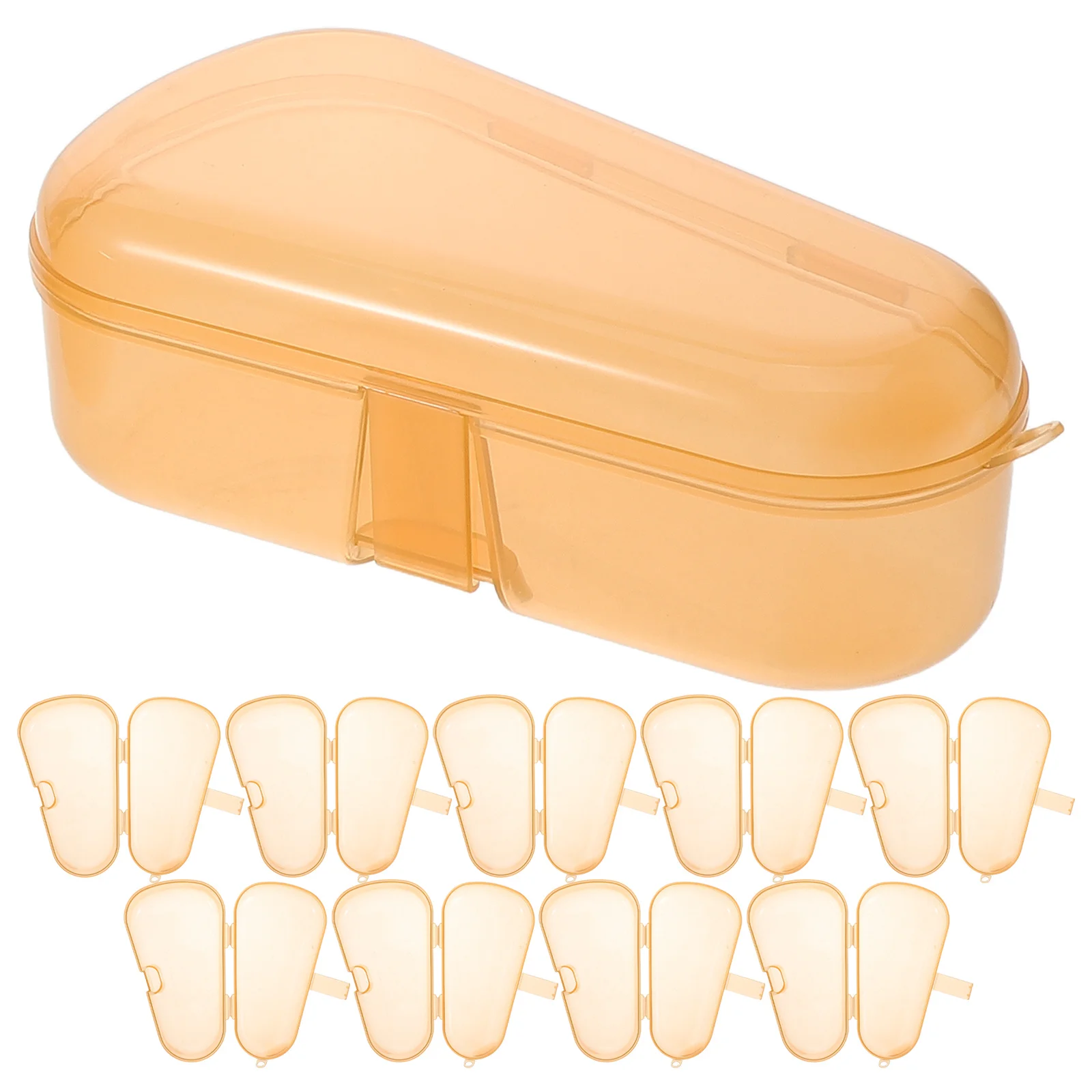 

10Pcs Teether Storage Box Transparent Plastic Organizer Large Capacity Pacifiers Case Cute Portable Travel Home Use