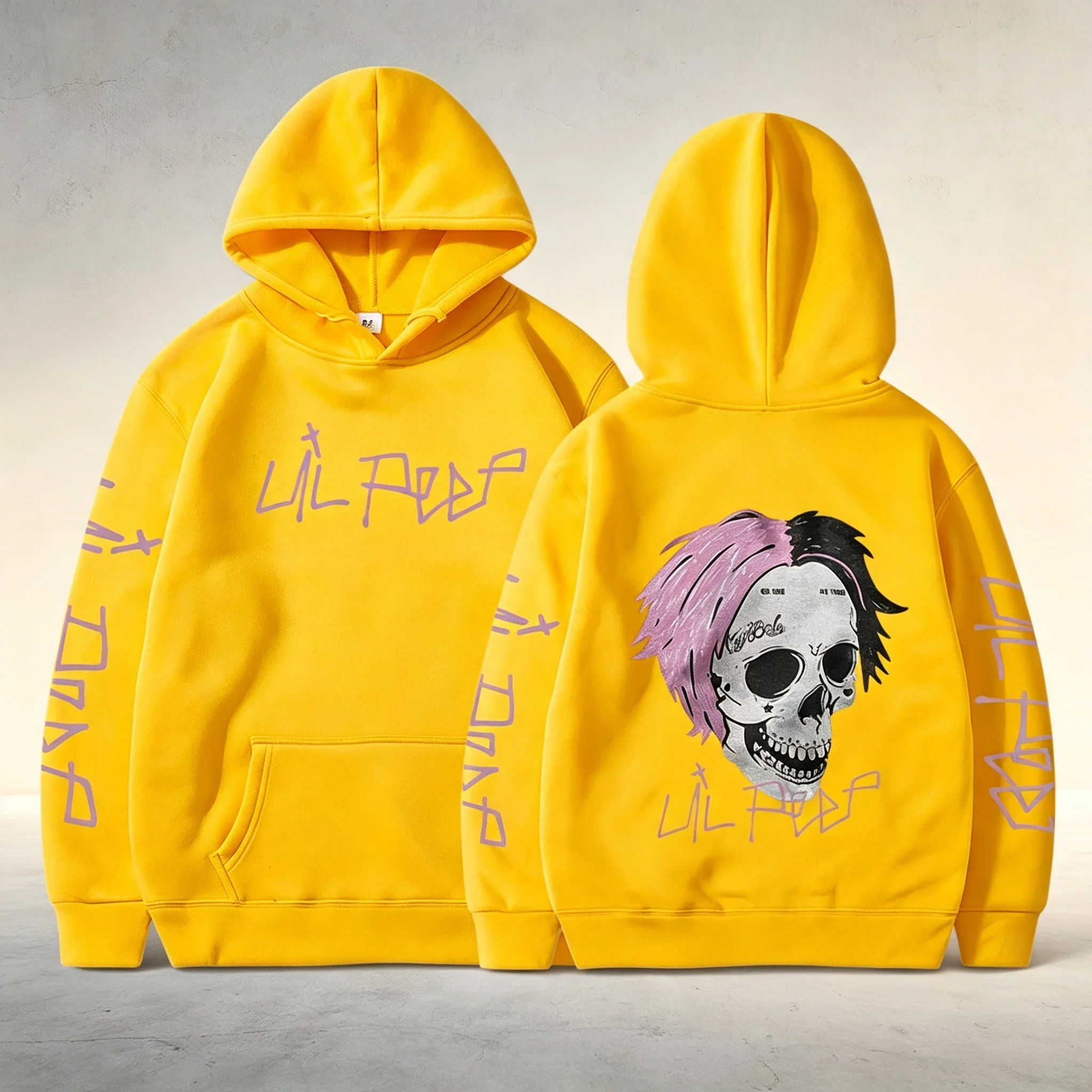 Rapper Lil Peep Cry Baby Hoodies Herrenbekleidung Mode Vintage Hip Hop Oversized Sweatshirts Gothic Harajuku Pullover Streetwear – Detail 12