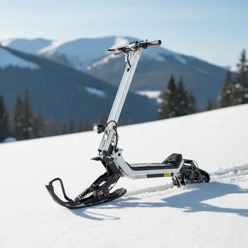 Three-in-One Snowmobile Snowboard Electric Vehicle Dual-Drive High-Power 500W Lithium Battery Electronic 60-80km Range