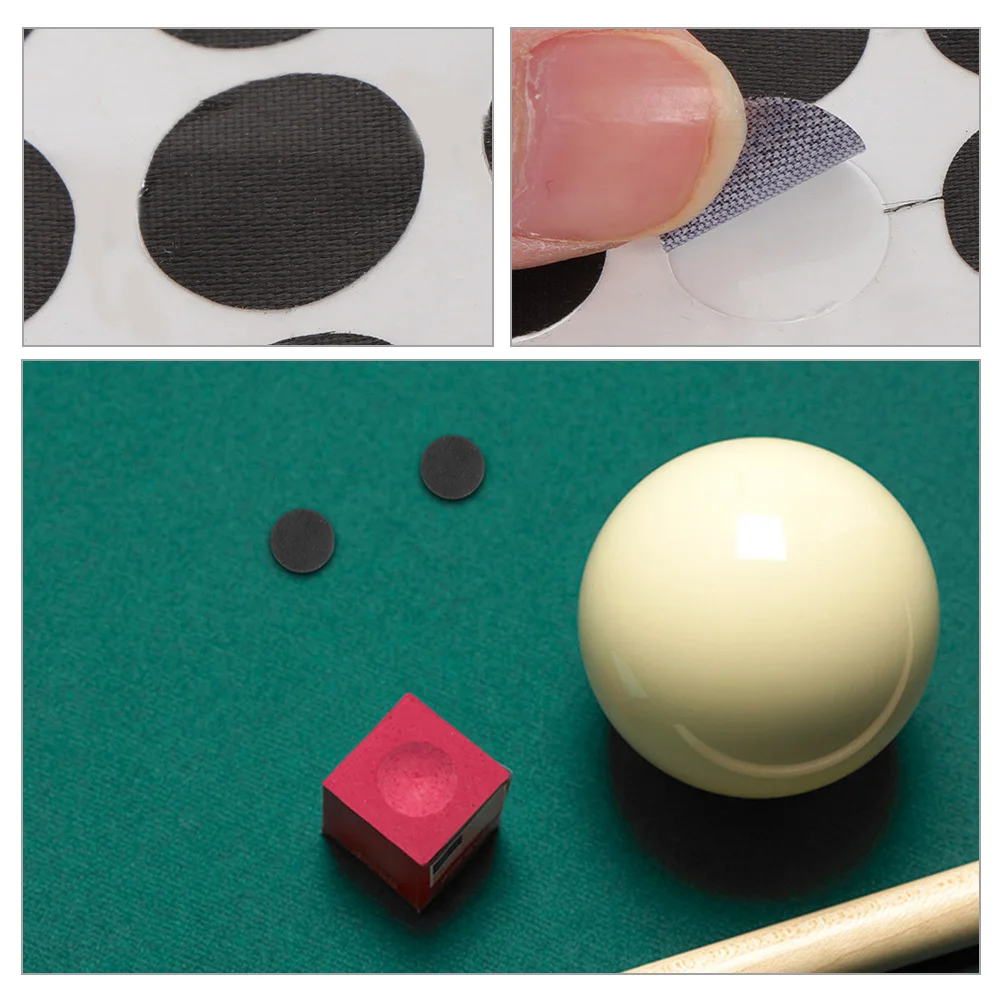 

3pcs Black Billiard Point Stickers 3 Sheets Round Self-Adhesive Pool Table Black Dot Snooker Marker Spot Stickers For Billiards