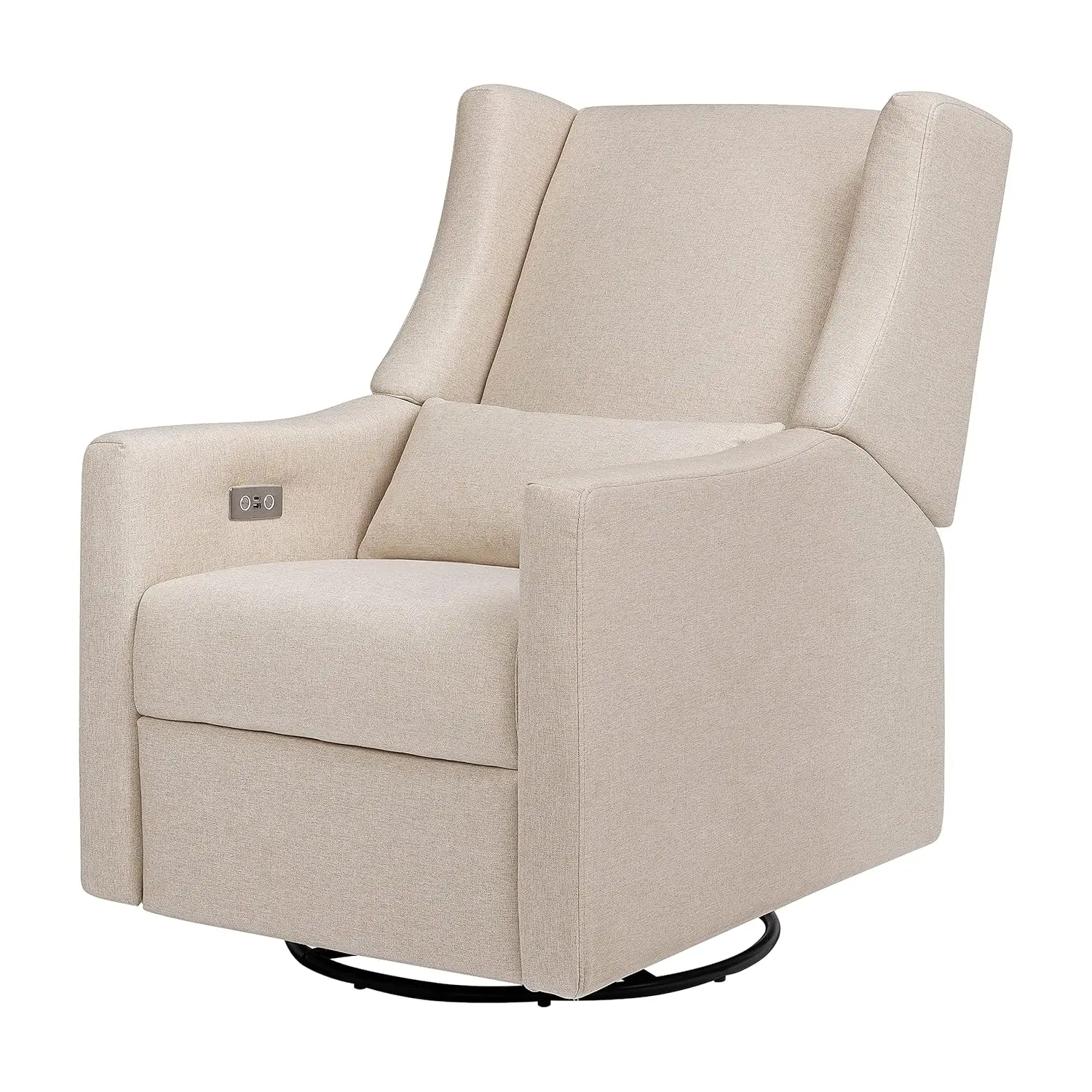 Kiwi Electronic Power Recliner and Swivel Glider with USB Port in Performance Beach Eco-Weave, Water Repellent & Stain Resistant