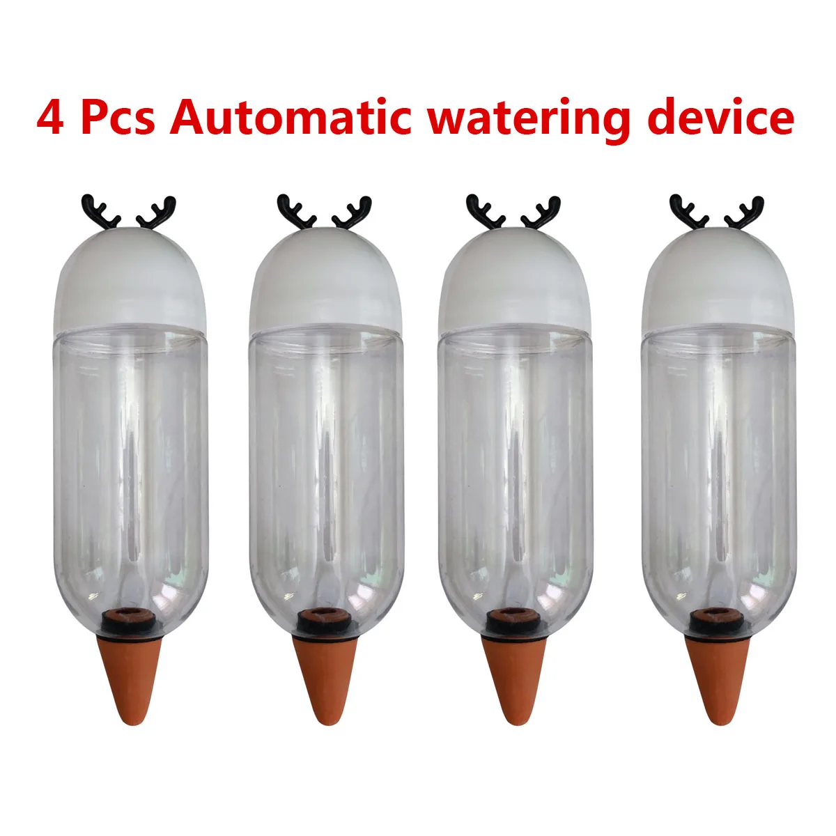 4Pcs Garden Automatic Watering Tool 500ml Cute antlers Indoor Drip Irrigation Watering System Kit Potted Plant Waterers Spike