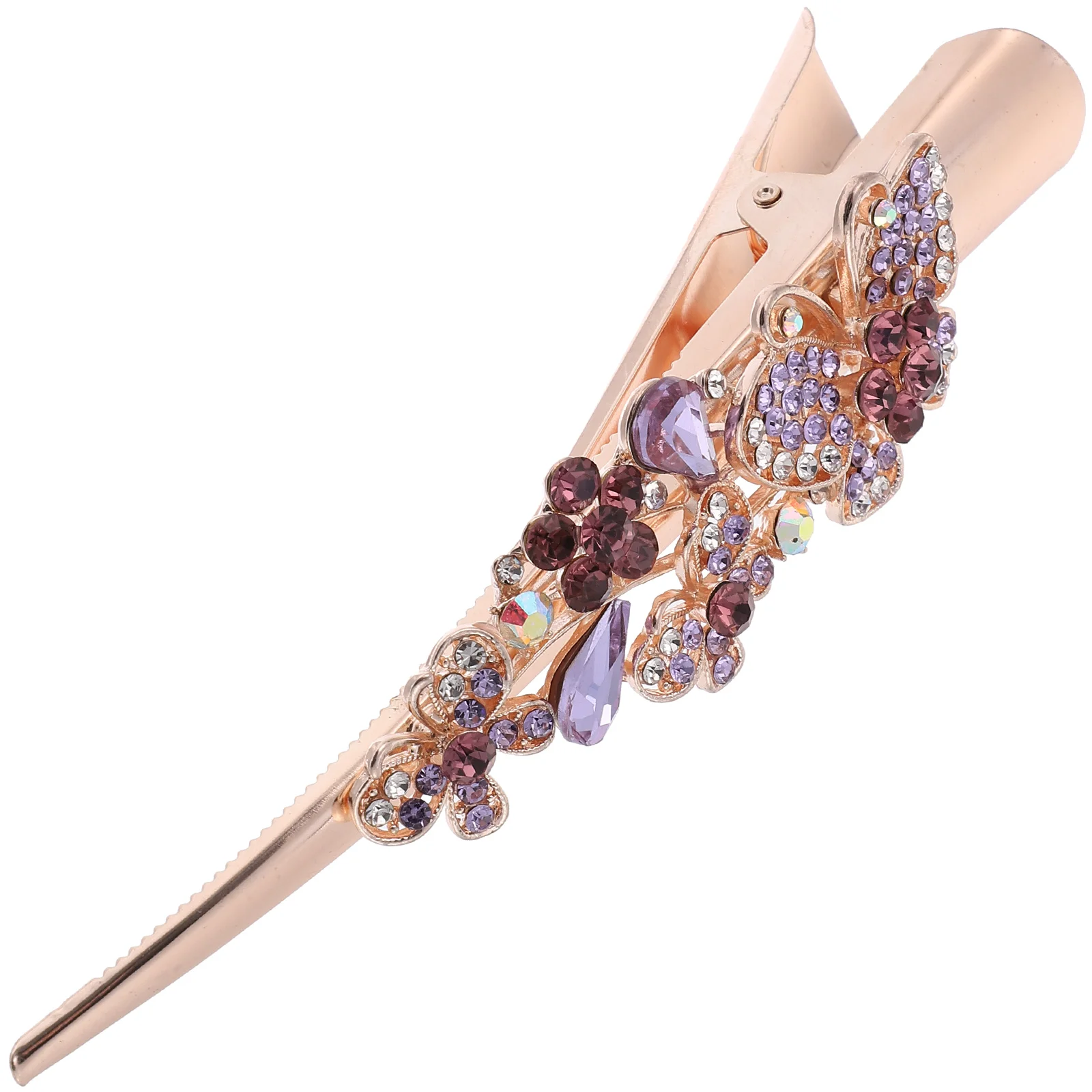 

Vintage Horn Clip Hair Accessories Miss Clips for Women Metal Rhinestone Hairpins