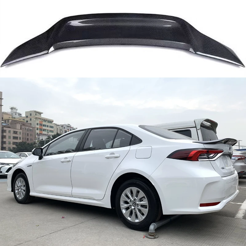 For Toyota 2019 2020 2021 2022 2023 Corolla Real Carbon Fiber Rear Wing Trunk Lip Tail Spoiler GT R Style