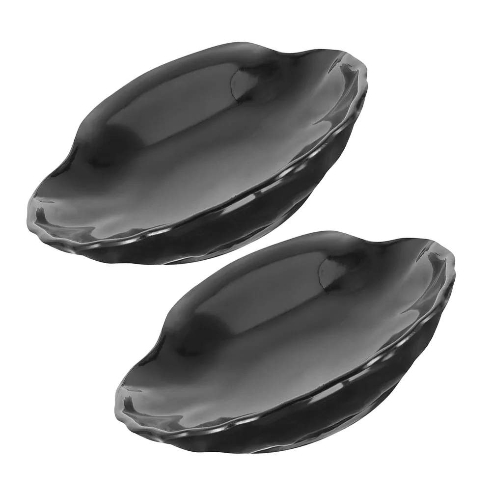 2Pcs Elegant Shell Shaped Soap Dish Ps Plastic Non Slip Bottom Soap Holder for Bathroom Kitchen Desktop Smooth Surface Wear