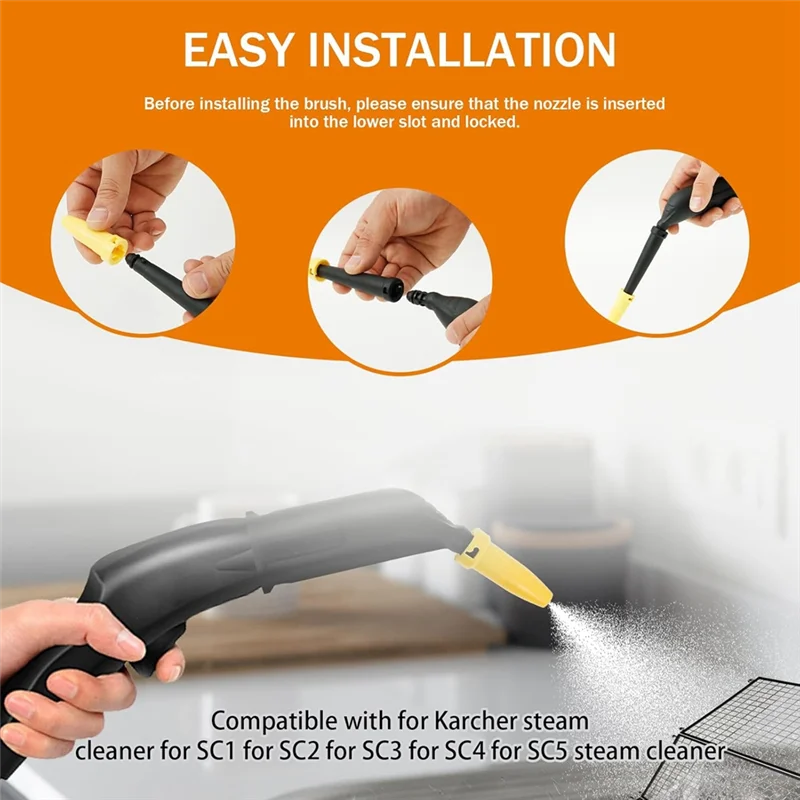 

A74G-Cleaning Brush Head Brush For Karcher SC2 SC3 SC4 SC5 Steam Cleaner Parts Strong Nozzle Spare Parts