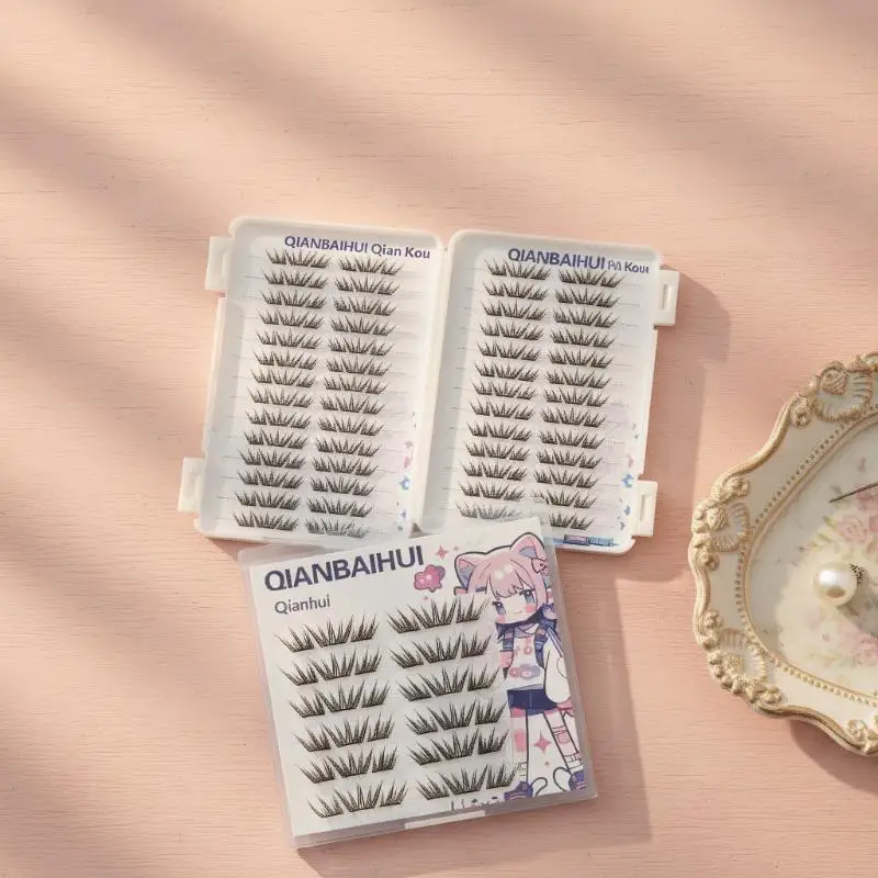 ขนตาปลอมแบบ DIY ไม่ต้องใช้กาว ขนตาปลอมธรรมชาติ ขนตาปลอมสไตล์มังงะ ขนตาปลอมนุ่ม สำหรับแต่งหน้าประจำวัน