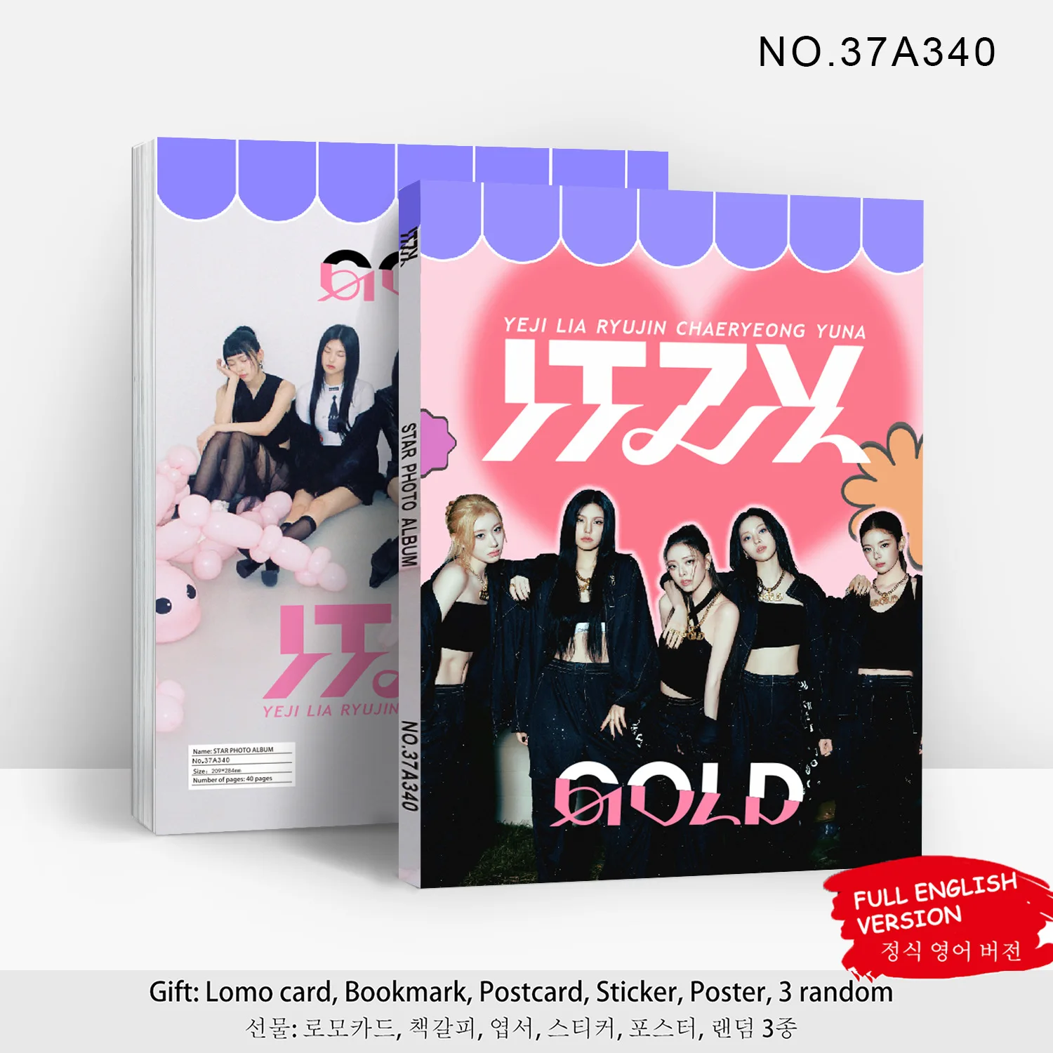 

In Stock ITZY New Album GOLD Collect Albums Fans Chasing Stars Celebrity Photo Collection Including Gift Cards