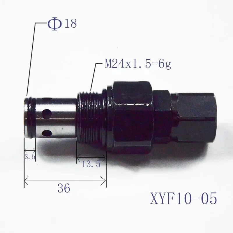 Hydraulic thread insertion overflow valve XYF10-05 pressure regulating valve for high-altitude vehicles