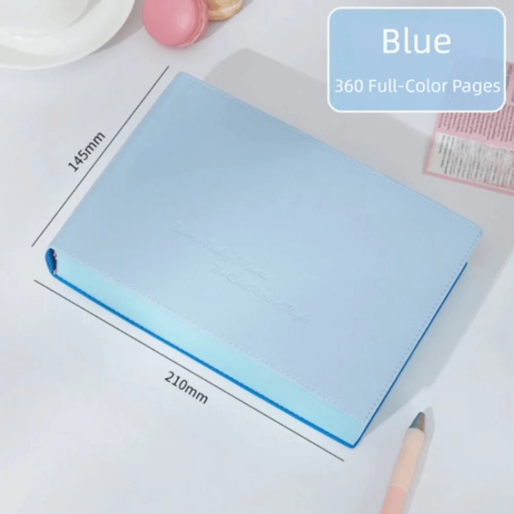 新しいpuカラーブリックノート-カラーページ-リボンブックマーク-カラー厚手ノート-学校用品-厚めカバー-ライティングノート