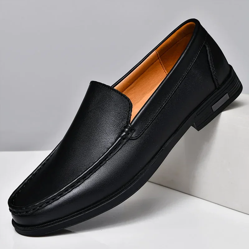 Men's Shoes Luxury Brand Genuine Leather Slip on Mens Loafers New Casual Shoes For Men Designer Moccasins Hot Sale Drive Shoes