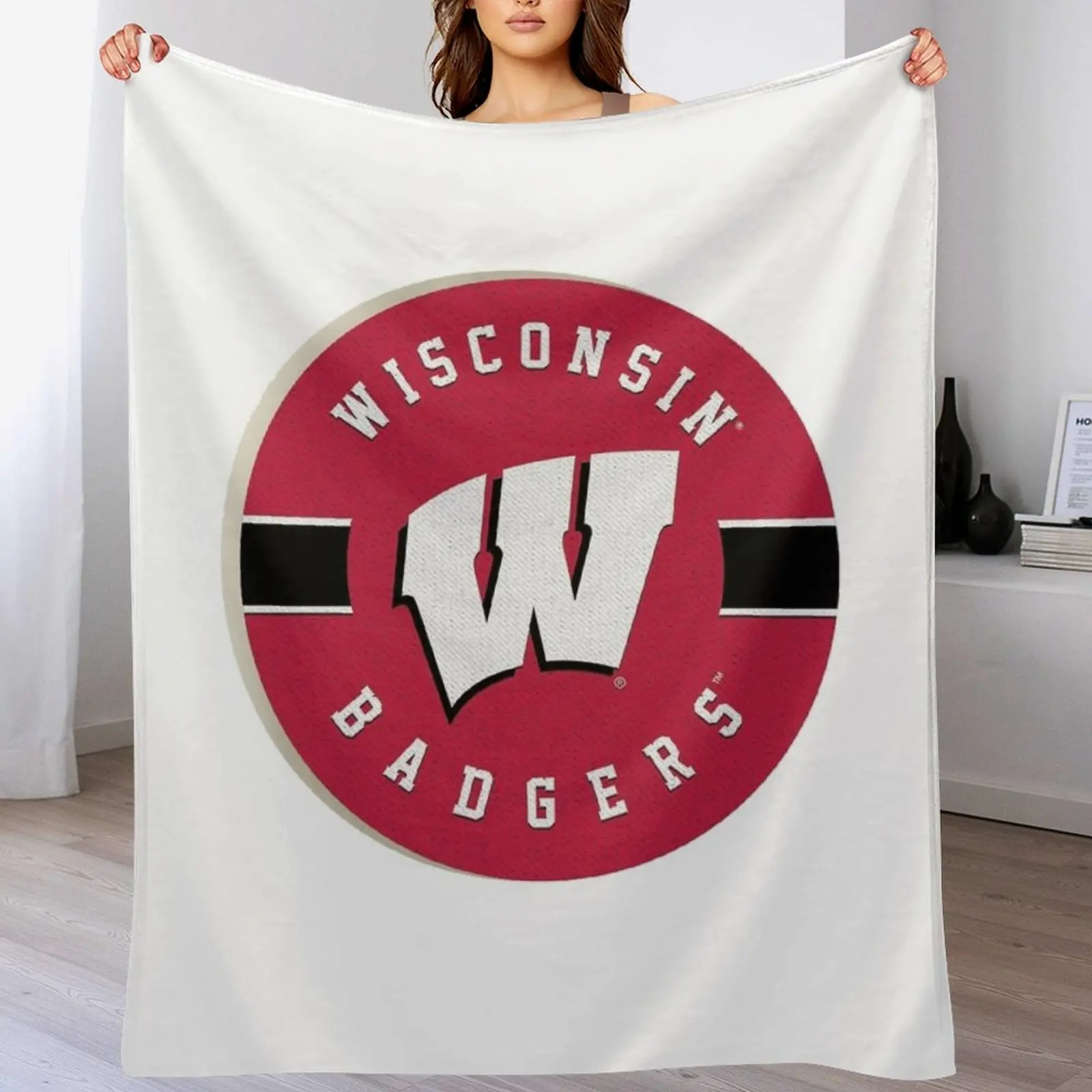 Fascinating Wisconsin Badgers Design Throw Blanket Multi-Purpose halloween Shaggy christmas gifts Blankets