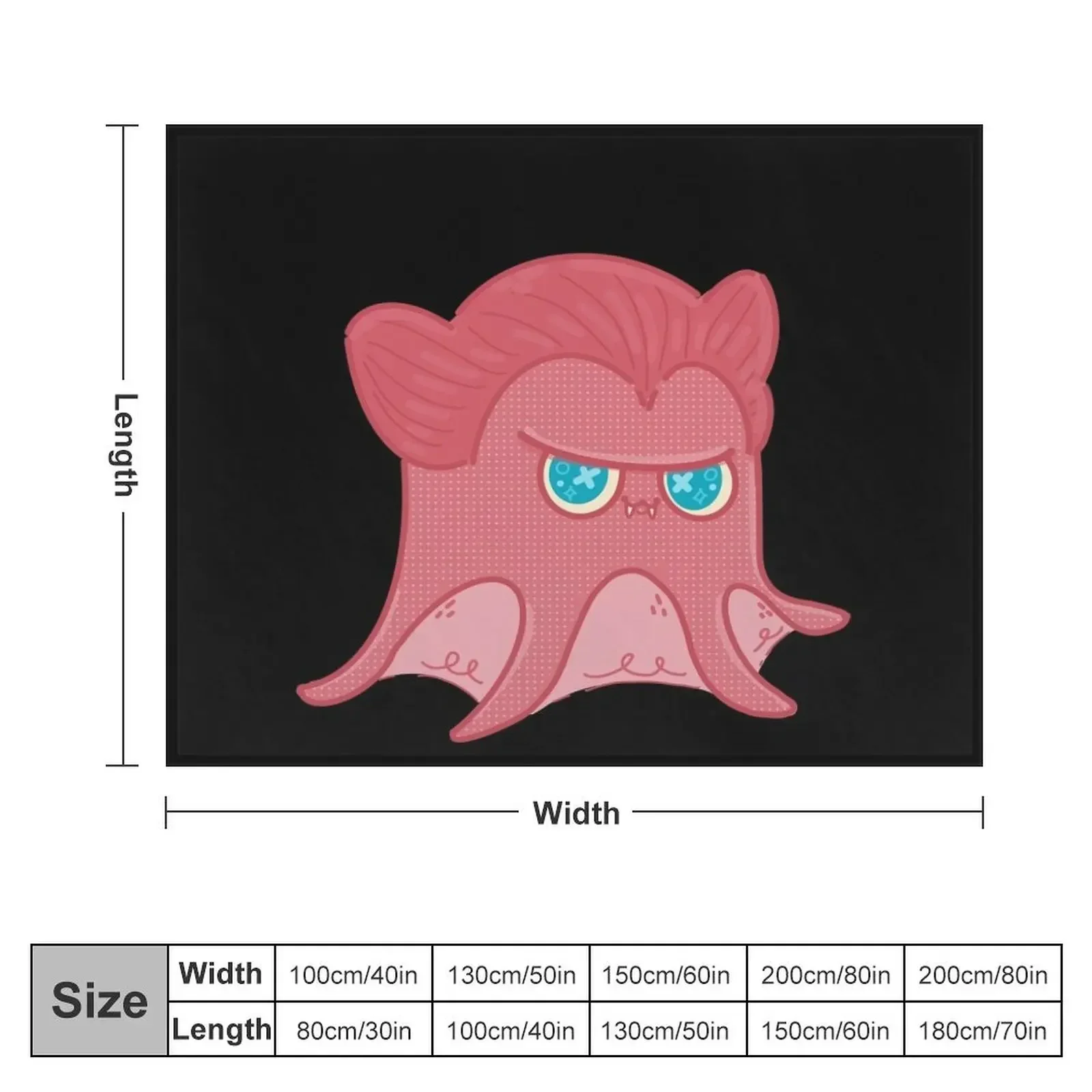 Vampire Squid Throw Blanket Giant Sofa Decoratives blankets and throws Blankets