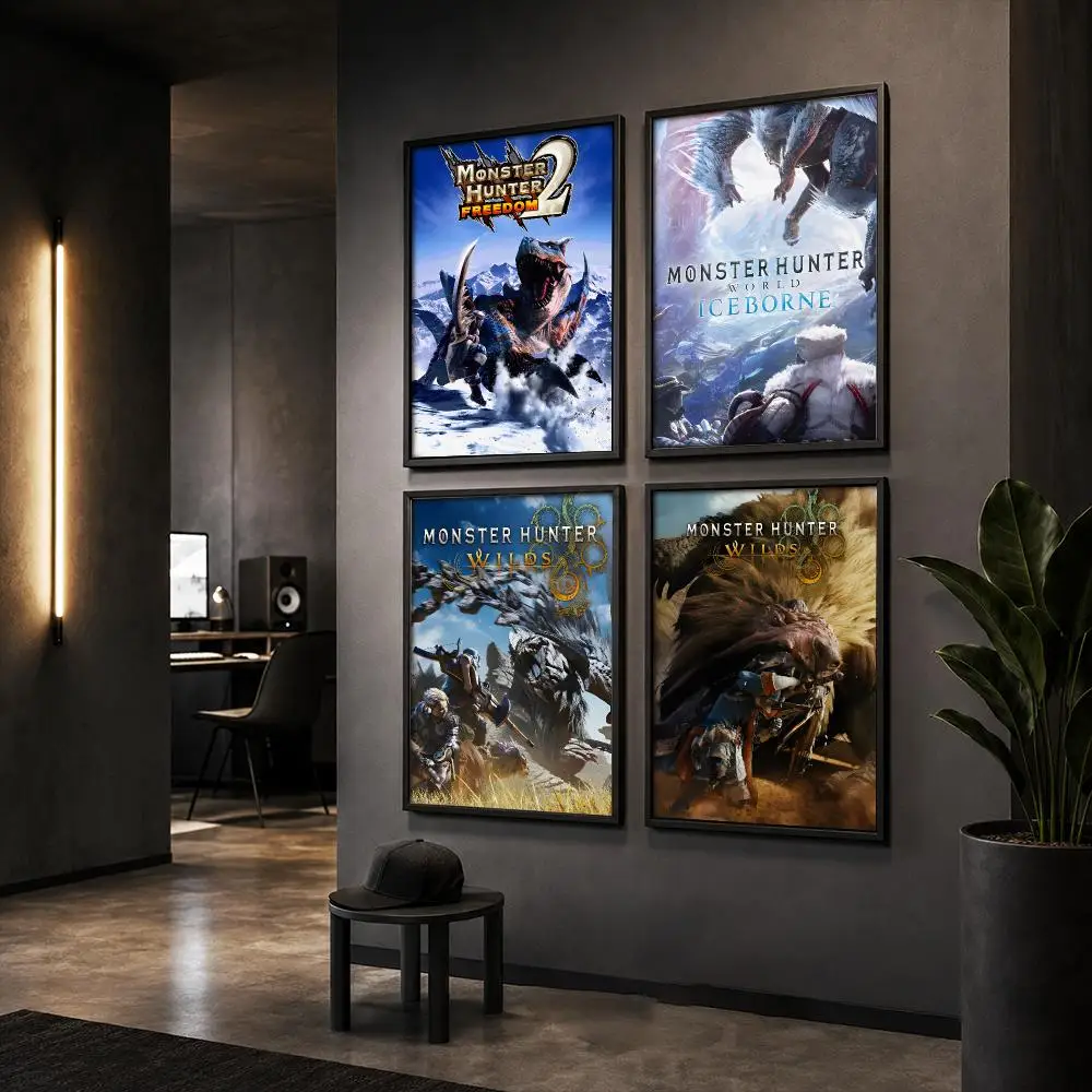 M-monster Hunter Anime Poster HD Home Wall Stickers House Hallway Living Room Bedroom Bar Office Decor Art Prints