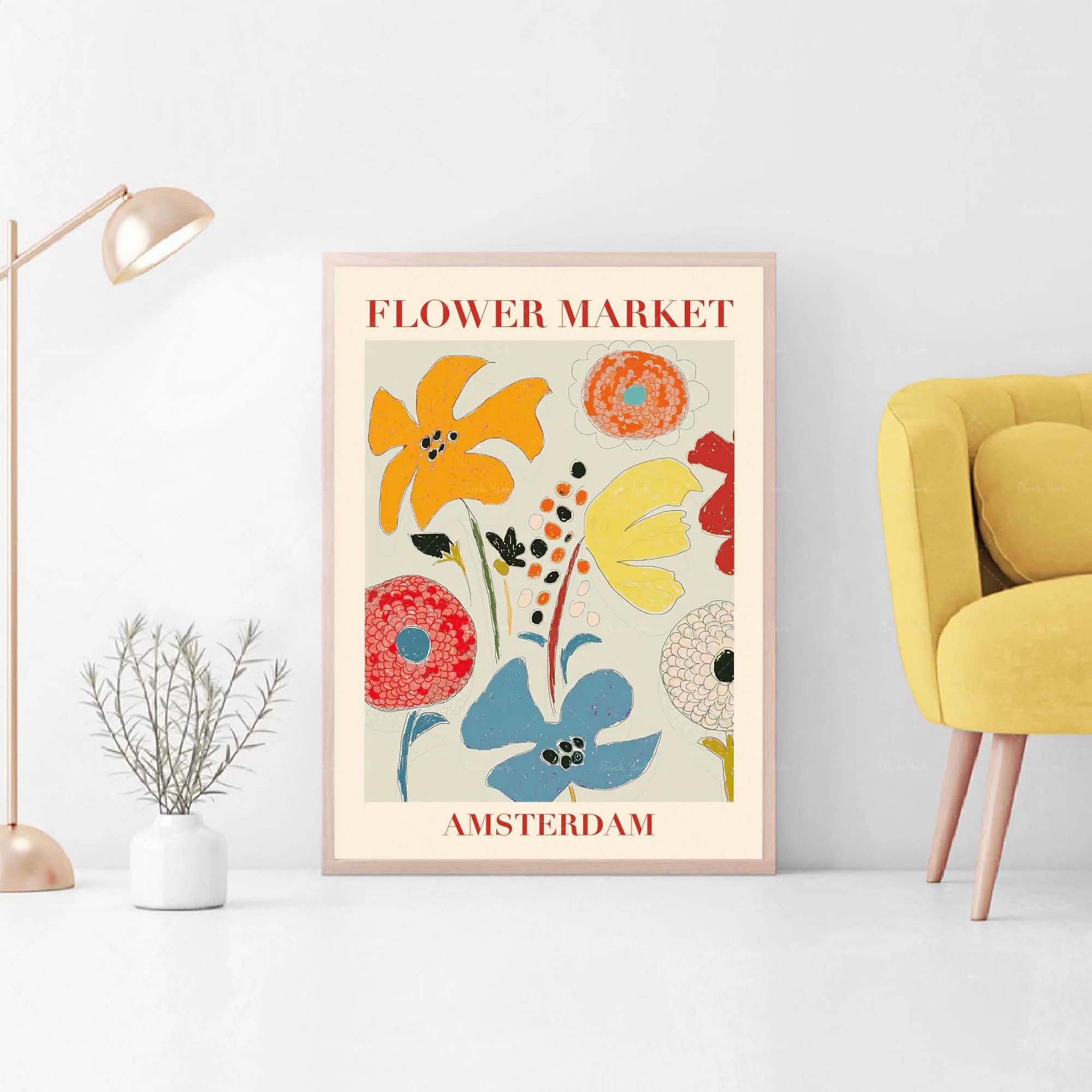 Flower Market Print, Flower Market Poster, Flower Market Poster Amsterdam, Flower Wall, Flower Shop Sign, Flower Print, Florist