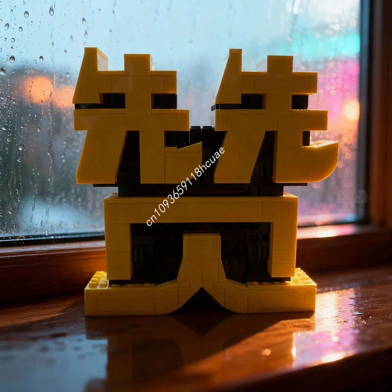 

356 деталей MOC: Конструктор «Китайский иероглиф ZAN» — развивающая игрушка, архитектурная модель, идея для творчества, подарок на Рождество