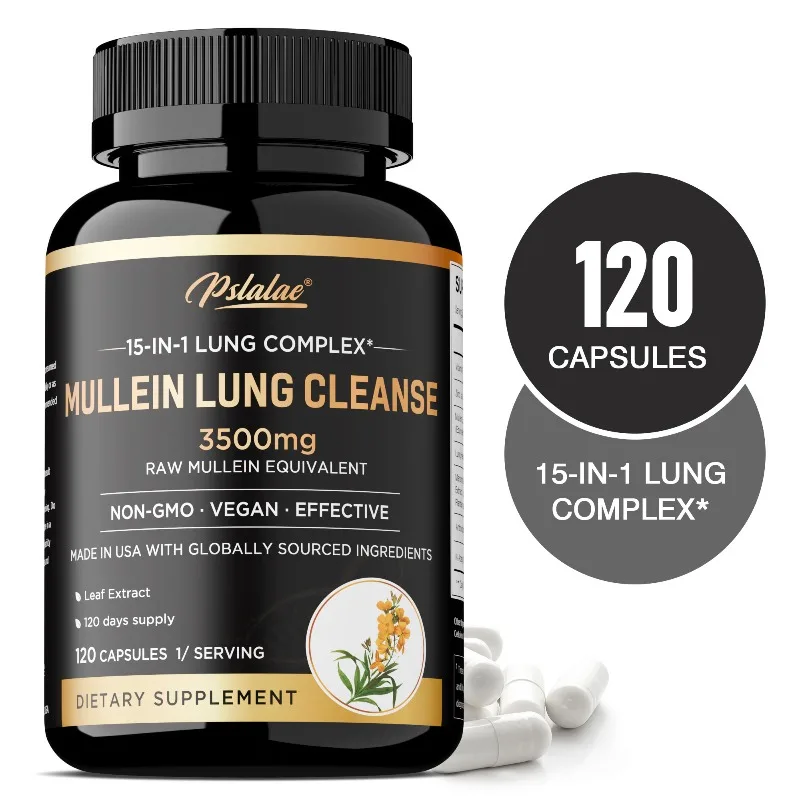 Mullein Lung Cleansing - Smooth Breathing, Supports Nervous System and Respiratory Health, Improves Airway Clarity, Immunity