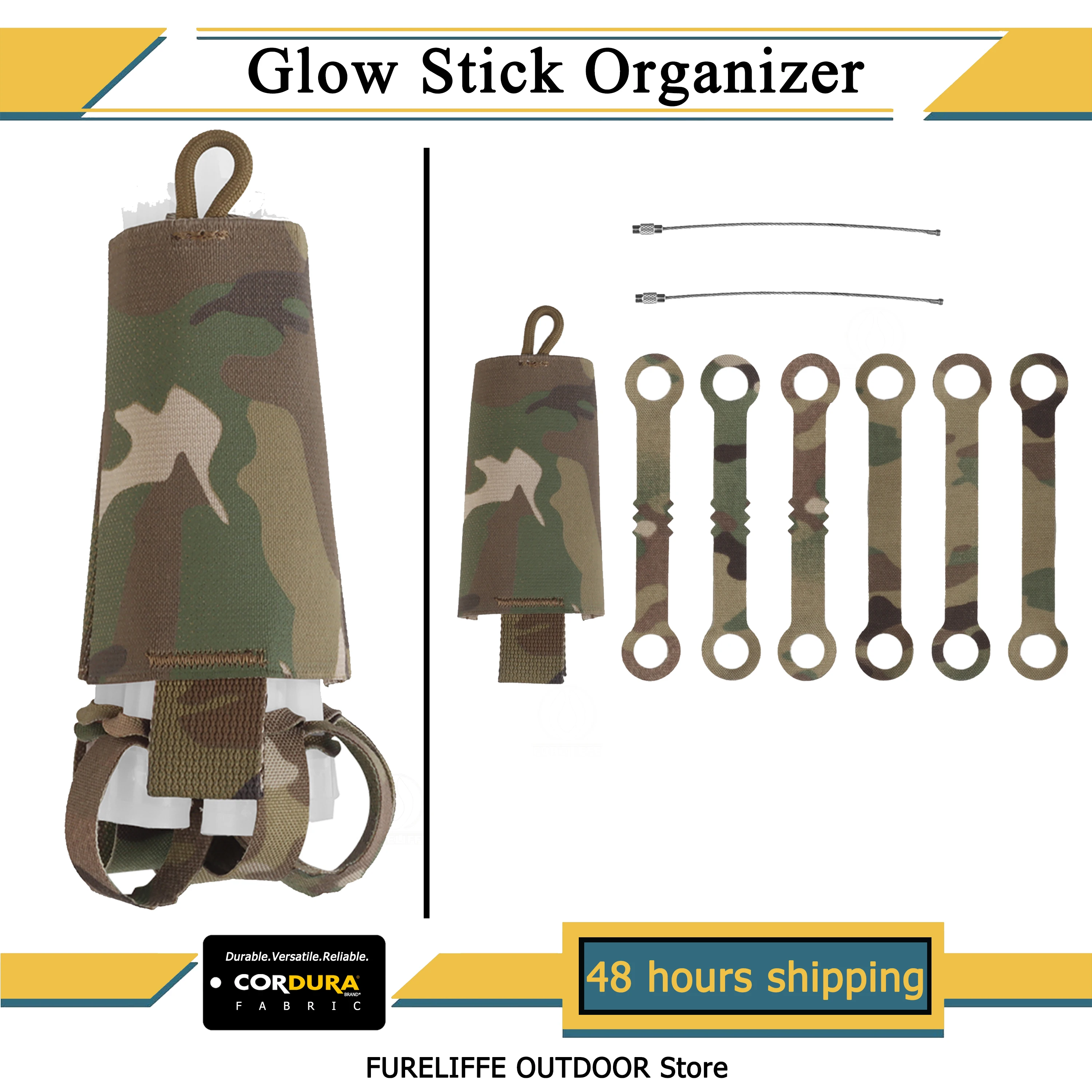 

Outdoor Hunting Glow Stick Organizer Hanging Rope Multiple Combinations,Adventure Hunting Fishing Airsoft Gear