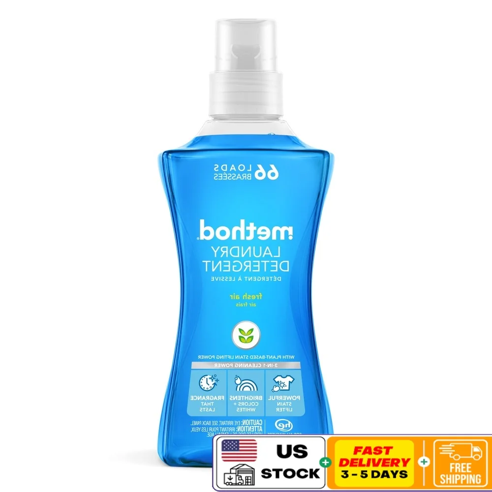 

Концентрированное стиральное средство для свежего воздуха, 5,5 унций, подъемник для пятен на основе растений, 66 навантажений, стандартное жидкое очищающее средство без жестокости HE