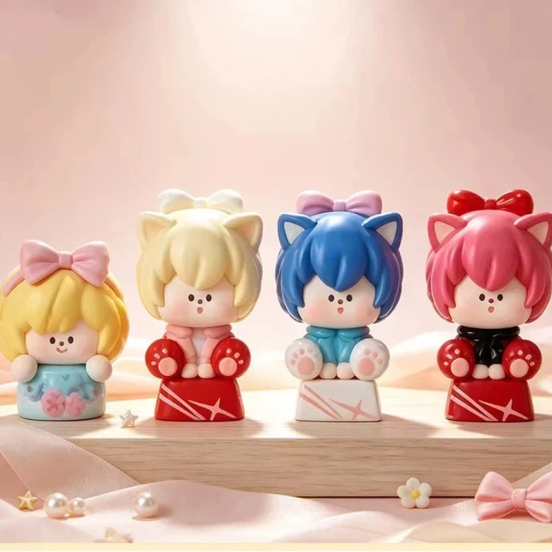 Dimiemie Blind Bag en Stock: Figura Coleccionable de Vinilo Miniatura de Teclado Macaron Arcoíris, Juguete Lindo Kawaii para Decoración de Escritorio, Caja Misteriosa de Regalo