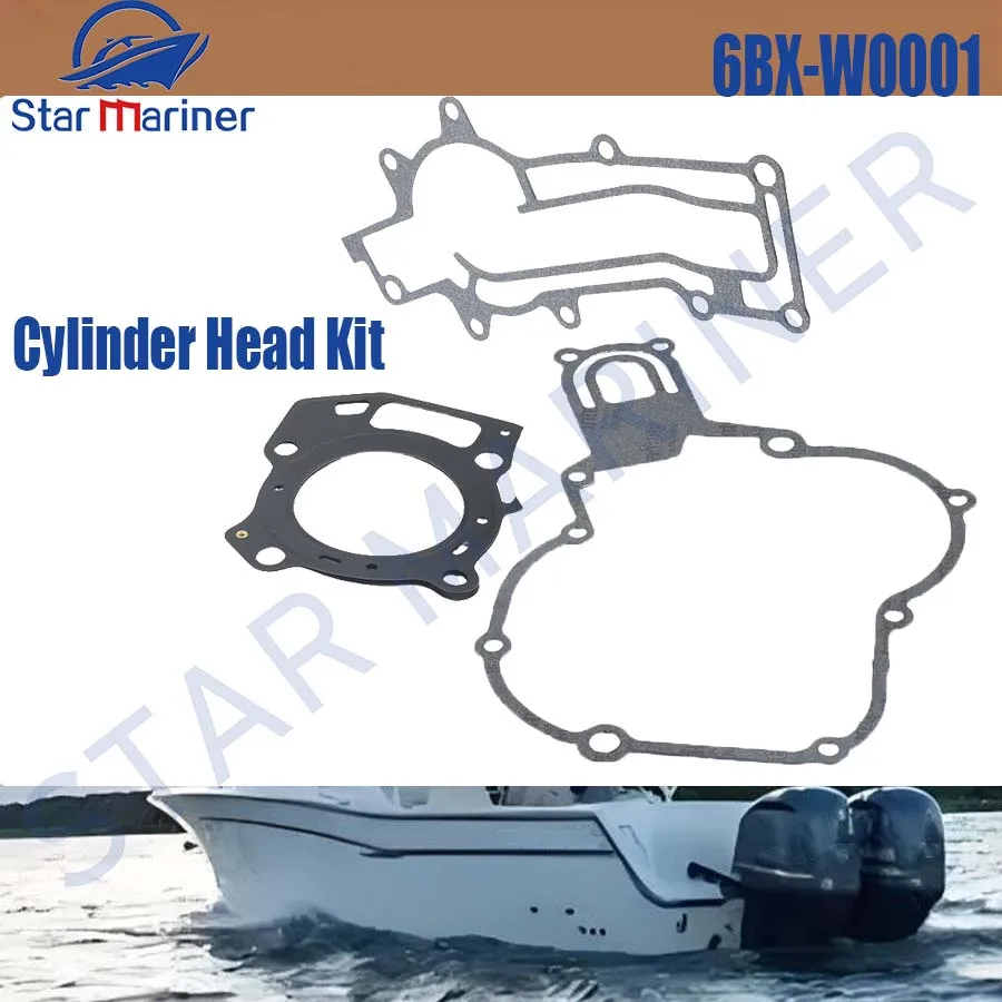 

Cylinder Head Kit 6BX-W0001 For Yamaha Outboard Motor 4T F4 F5 F6 6BX-W0001-00 6BX-11181 6BX-45113 6BX-11351 Boat Engine Parts