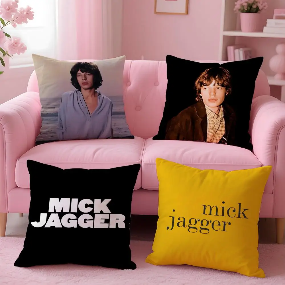 singer - Mick Jagger Cushion Cover Cushion Cover Set 4Pcs 50x50 45x45 40x40 Pillowcase Decorative Sofa Home Decor
