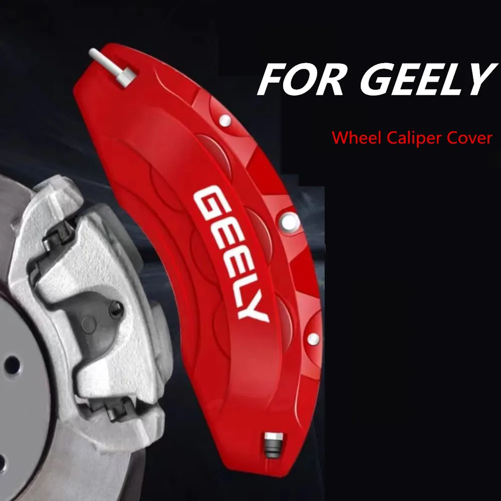 

For Geely Series Car Models 4Pcs Brake Caliper Cover Front Rear Aluminum Metal Brake Caliper Cover Wheel Modification