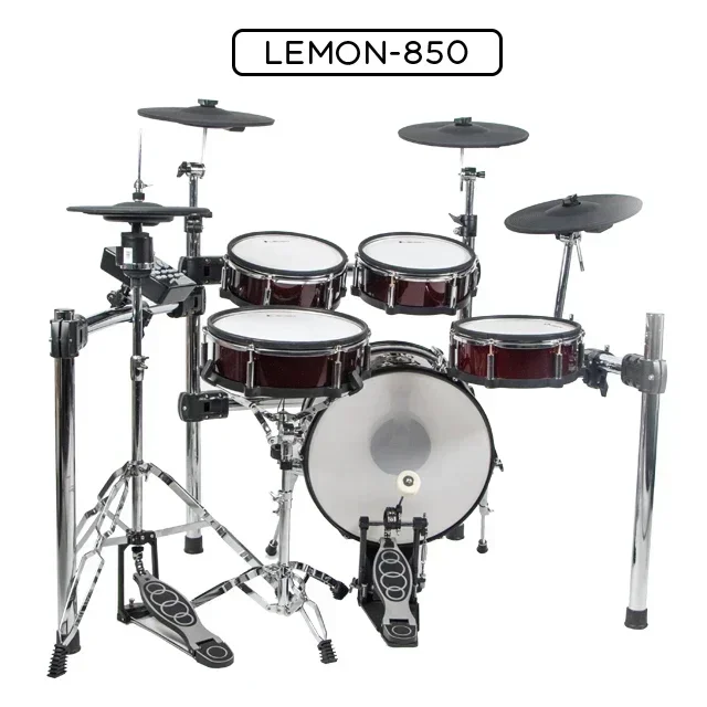 New Lemon Electronic Drum T850 9-piece set, net head 9 percussion pads, including bass drums, high-quality sound instruments