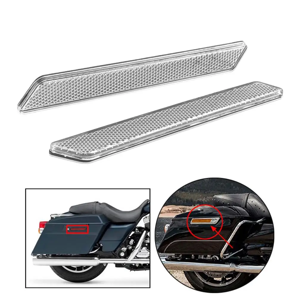 Motorcycle Accessories Red Rear Fenders Reflector Rectangle Self Adhesive for XL883 XL1200 48 2004-2018 Trunk Bracket