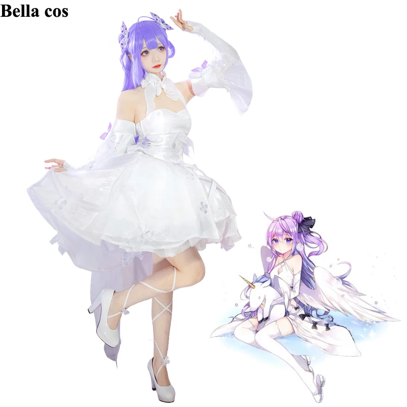 

Azur Lane HMS Unicorn Cosplay Costume White Song Suit Sexy Dress Uniform Halloween Costumes For Woman Anime Outfits Clothes COS