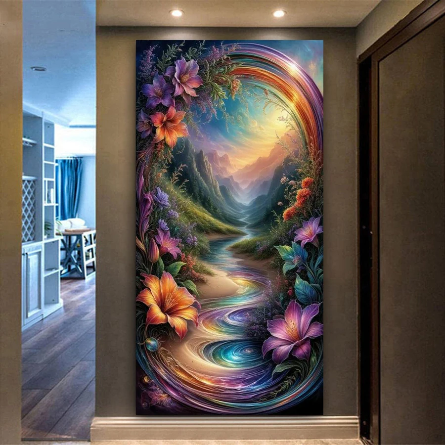 

Valley Scenery Flowers Diy Diamond Art Painting Kits Large Size New Arrivals Full Square Round Drill Mosaic Embroidery Picture