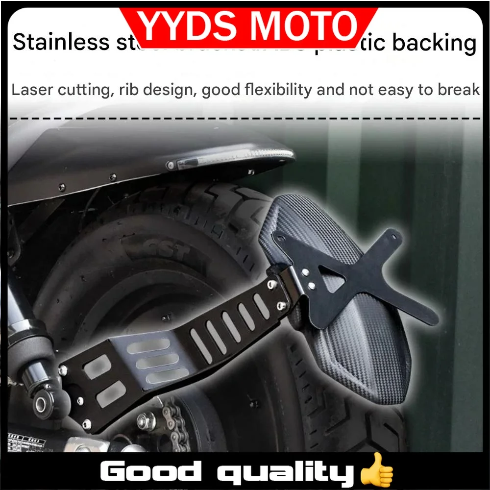 For HONDA Rebel 300 500 CMX300 CMX500 rear fender retro mud tile license plate frame taillight turn signal integrated short tail