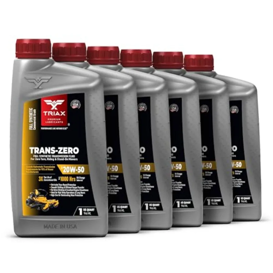 

Trans Zero 20W-50 Full Synthetic Hydro-Static Transmission Oil for Zero-Turn Mowers 6 Quart Pack