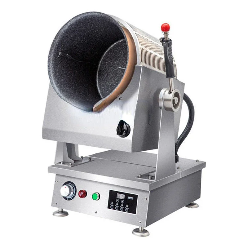 

Hot SalesCommercial Drum Type Food Cooking Machine Fried Rice Vegetables Powder Cook Pot Intelligent Automatic Peanuts Stirring