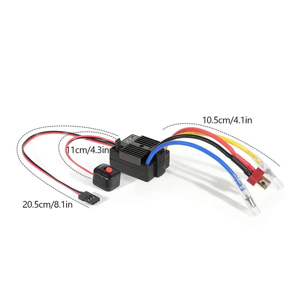 HG1060 60A Wasserdichter bürstengebundener ESC-Motorregler für RC-Autos mit Überhitzungsschutz, kompatibel mit 1/10 Maßstab Offroad-Fahrzeugen – Detail 13