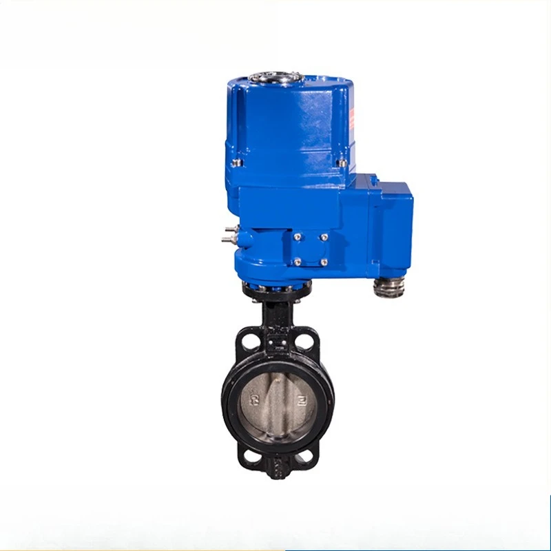 Intelligent switch type electric butterfly valve stainless steel valve plate electric cast iron explosion-proof clip butterfly