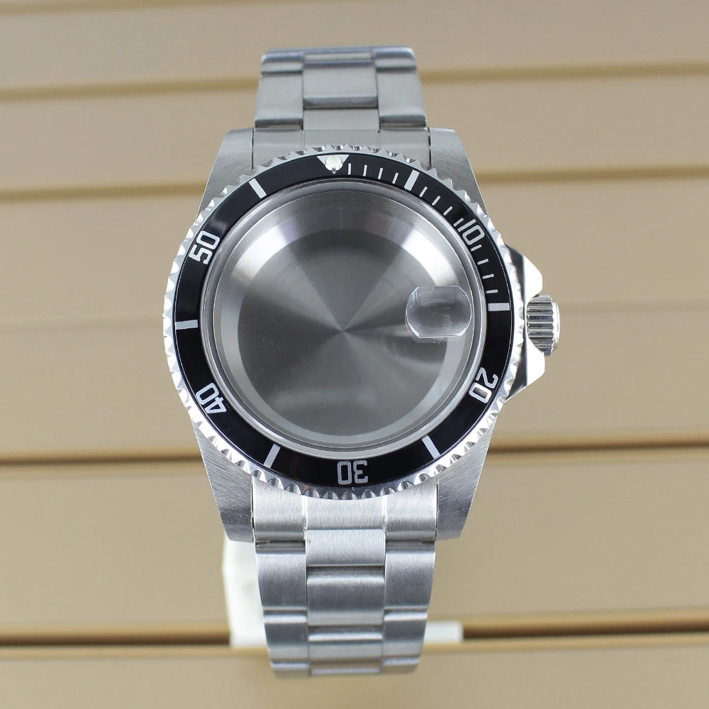 

Vintage Case 38mm NH35 Watch Case Sapphire Glass For Retro Submariner NH35 NH36 NH38 4R Movement 120clicks Uni-directional Bezel