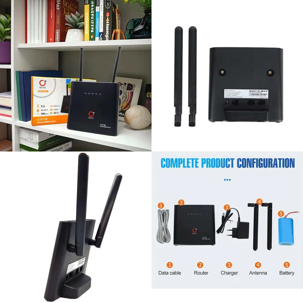 

OLAX AX9 PRO 300Mbps WiFi Wireless Router for 4G LTE CPE Modem with Card Slot Dual Band Portable Internet for Home