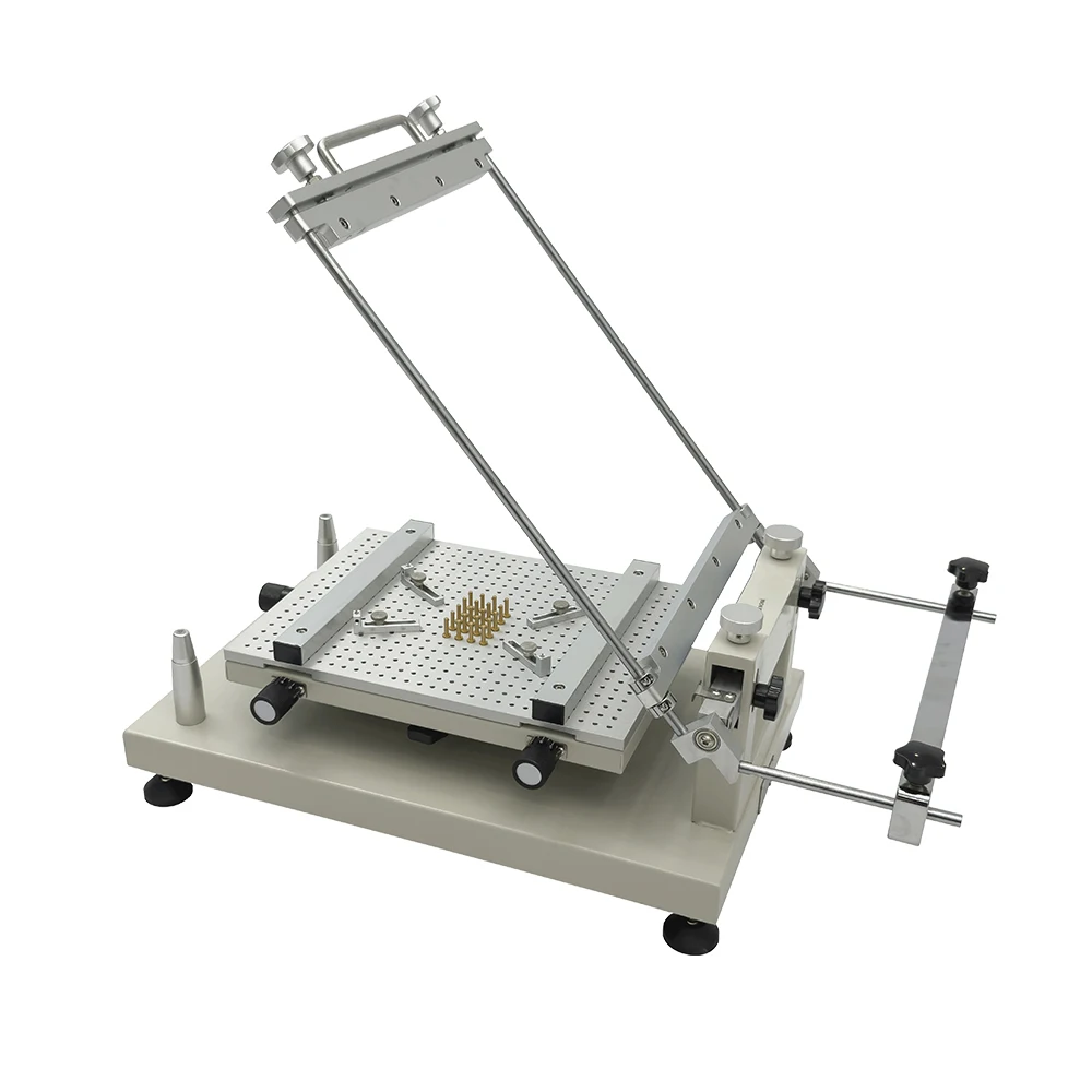 

Industrial Frameless Solder Paste Screen Printing Platform for PCB SMT Production Adjustable Manual Printer Table
