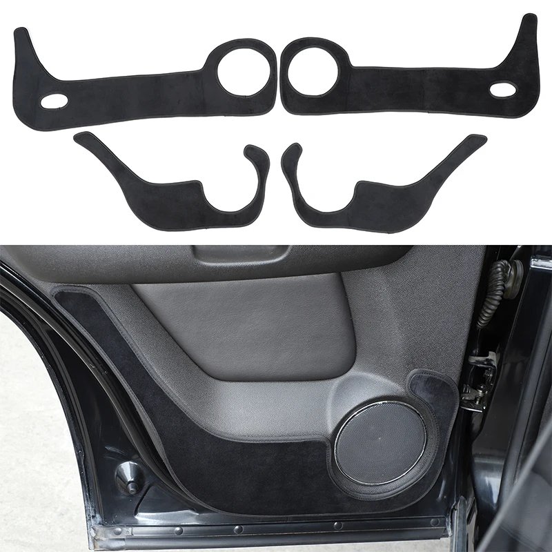 

4Pcs Velvet Black For Cadillac Escalade 2007-2014 Car Door Anti-Dirty Mat Car Interior Protection Modification Accessories