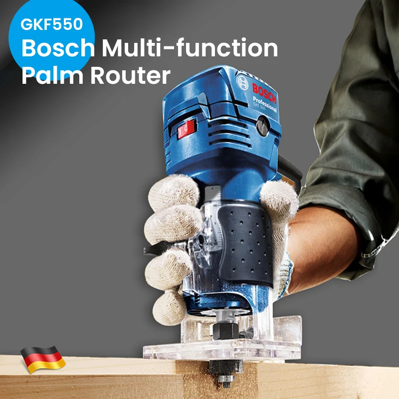 220V 550W Electric Trimmer BOSCH GKF550 Professional Palm Router Furniture Processing Arc Trimming Wood Milling Slotting Machine