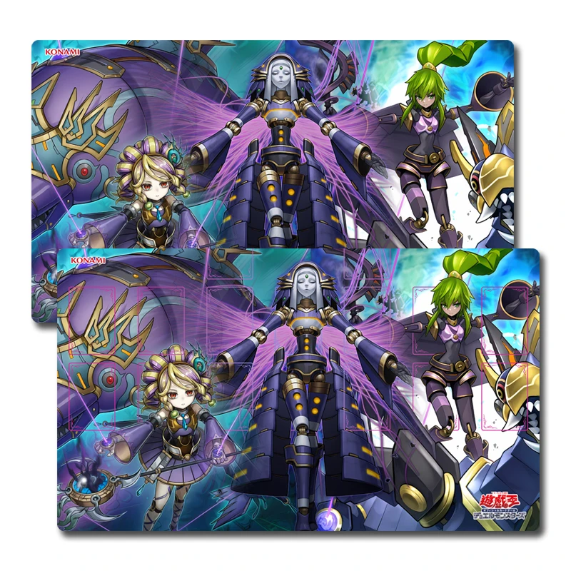 Yugioh El Shaddoll Construct Winda Play Mat Yu-Gi-Oh! TCG OCG Trading Card Games Mat Duel Plate Rubber Card Mat Mouse Pad