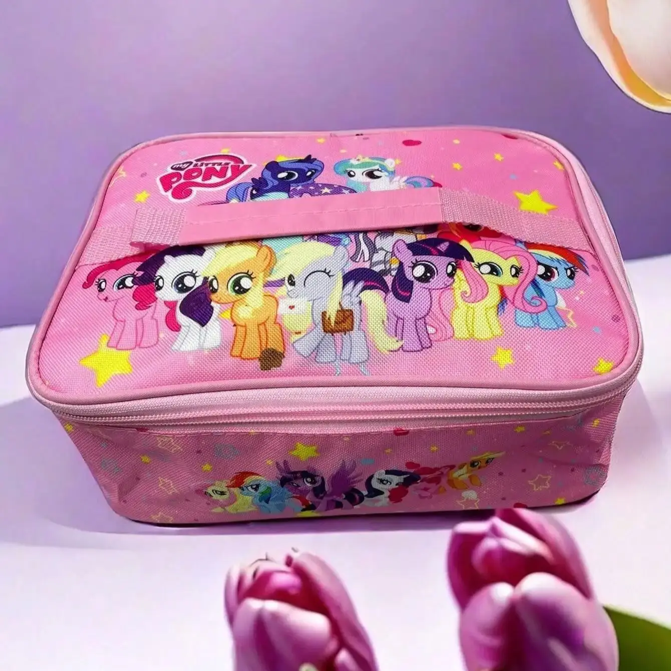 1 Bolsa Térmica Isolada para Almoço - Impermeável e Portátil para Escola e Escritório. Mantém os Alimentos Frescos e Deliciosos. Anime Fofo