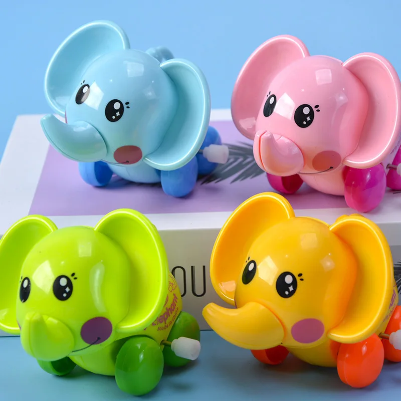 

Novelty Funny Cartoon Simulation Elephant Clockwork Toy Cute Small Animal Winding Will Run Fun Toys Children's Birthday Gift