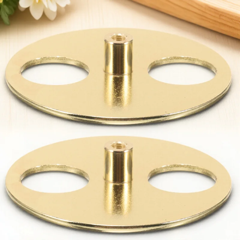 

2Pcs Music Box Winder Base Metal Mechanical Plates Smooth Operation Windup Key Replacement Parts Music Box Keys