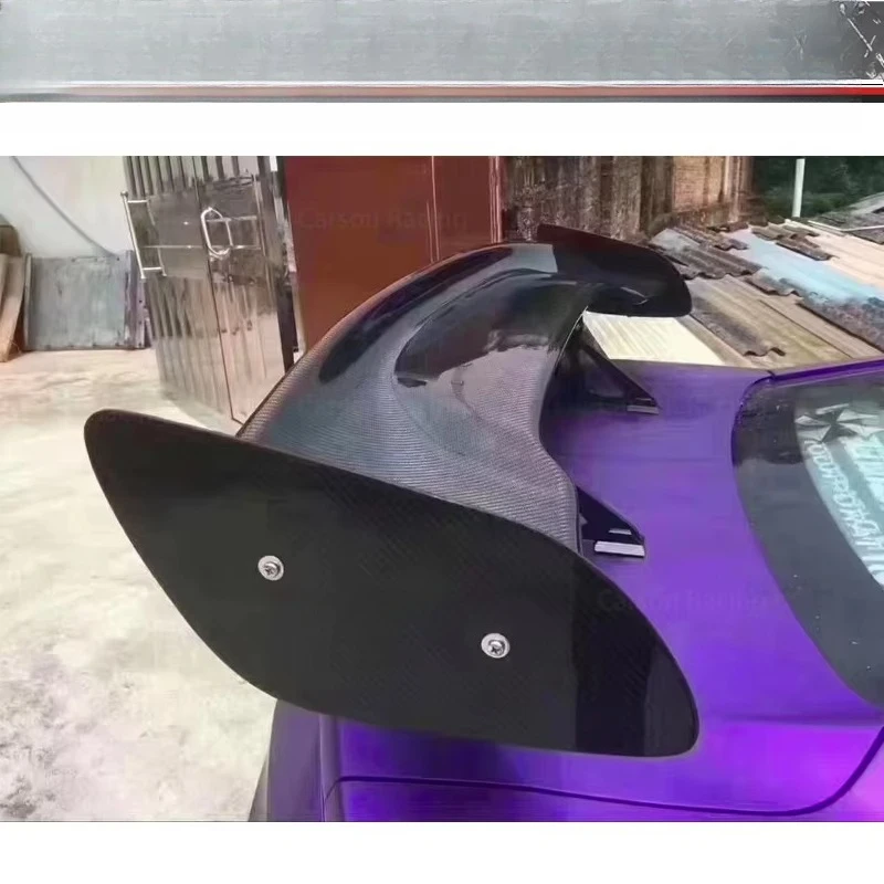 Universal GT Style Carbon Fiber Rear Spoiler Wing Tail Air Dam Body Kit for Sedan Racing Car Tuning Exterior Accessories 2