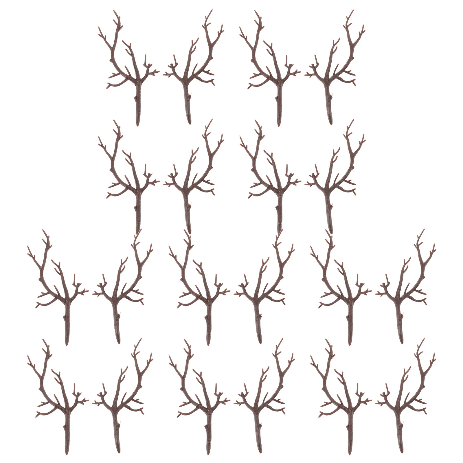 

20pcs Christmas Decoration Accessories Deer Antlers Craft Plastic Reindeer Antler DIY Snowman Arms Tree Branch