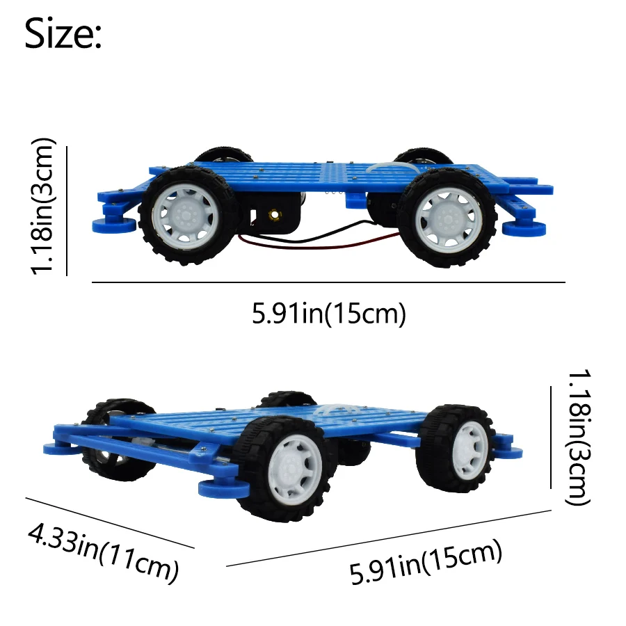 Kit electrónico 4WD, juguete de experimento de Ciencia para Niños, bricolaje, ensamblaje hecho a mano, juguetes de Física Educativa para niños de 7 años y 10 años